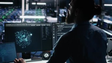 Veri Merkezi bilgisayar bilimcisi AI LLM kullanarak sinirsel ağı izlemek için PC kullanıyor. Sunucuların makine öğrenmesini denetlemek için yapay zeka kullanan bilişim uzmanı, kamera A