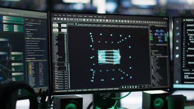 Sunucu çiftlik bilgisayar sistemleri ağ kaynaklarını düğüm ağacı programlama yazılımıyla kontrol ediyor. Aerodinamik veri işlemeyi etkinleştiren PC ekranlarındaki görsel programlama araçları, kapatın