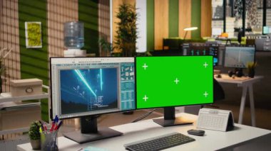 Yeşil ekrandaki elektrik şebekesi altyapı verileri enerji denetimleri ve sistem güncellemeleri için içgörü sağlıyor. Analitik kontrol paneli, iletim kulesi verimlilik ölçümlerini hesaplayan bir bilgisayar.