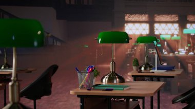 Kampüsteki ahşap kütüphane, geniş bir veritabanı dolusu çalışma kitapları, akademik araştırmalar ve eğitim görevleri için ayrılmış bir alan. İncil 'de kendi kendine öğrenme için kullanılan bir üniversite. Kamera A.