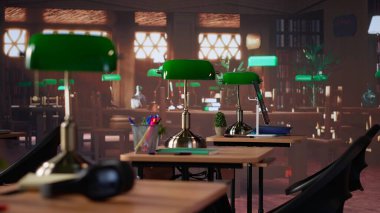 Araştırma için kullanılan akademik kitapların genel veritabanı koleksiyonu için kullanılan boş üniversite kütüphanesi. Kişisel gelişim ve kendi kendine öğrenme için kullanılan yüksek öğrenim kaynağı. Kamera A.