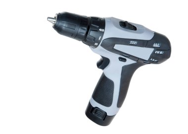 screwdriver with removable battery, tool isolated on white background