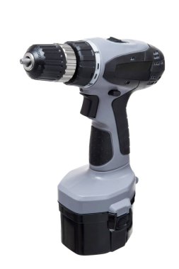 elektrik kablosuz tornavida el aracı, beyaz arkaplan izole araç