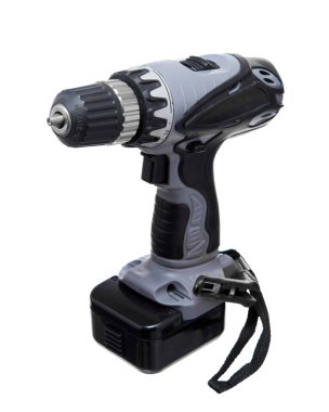 screwdriver with magnified removable battery hand tool, tool isolated on white background