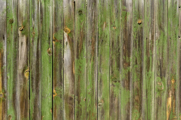 Zelený Plot Stará Popraskaná Barva Stromě Záběr Zblízka — Stock fotografie