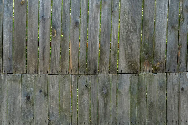 Fából Készült Kerítés Festetlen Deszkákból Régi Területi Kerítés Közelkép — Stock Fotó