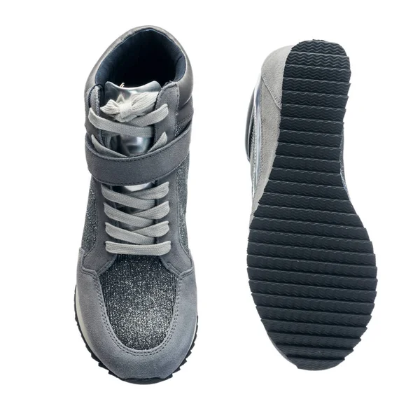 Γυναικεία High Platform Sneakers Κορδόνια Ελαφριά Εποχιακά Παπούτσια Τραβηγμένα Λευκό — Φωτογραφία Αρχείου