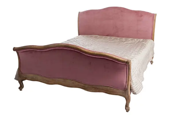 Διπλό Κρεβάτι Μαλακό Κεφαλάρι Στρώμα Και Κάλυμμα Κρεβατιού Αντικείμενο Που — Φωτογραφία Αρχείου