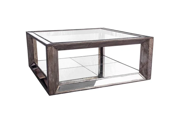 Tavolino Salotto Con Mensole Mobili Isolati Sfondo Bianco — Foto Stock