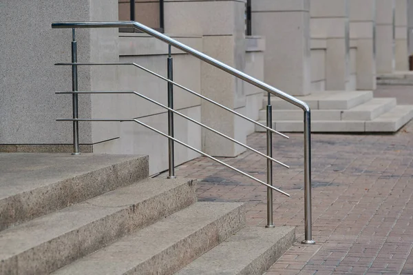 Elemento Corrimão Metal Para Pedestres Para Escalada Cruzamento — Fotografia de Stock