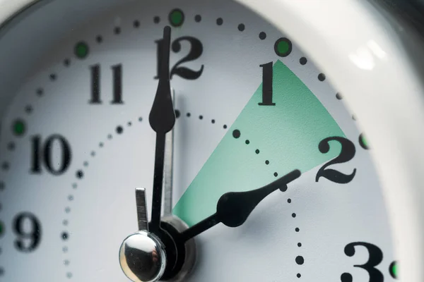 Daylight Saving Time Concept Close Shot Alarm Clock Placed Bedside — Stock Photo, Image