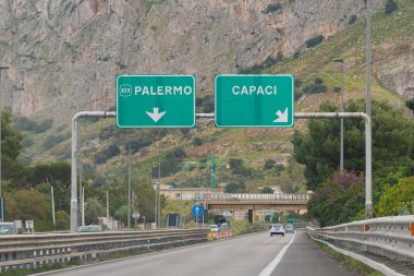 Palermo, Italy - January 09, 2023 - The Capaci motorway junction, scene of the 1992 mafia massacre