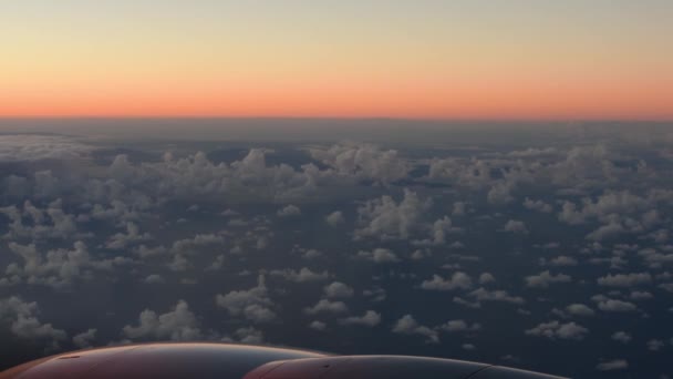 Sunrise Taken Window Airplane Trip — Vídeos de Stock