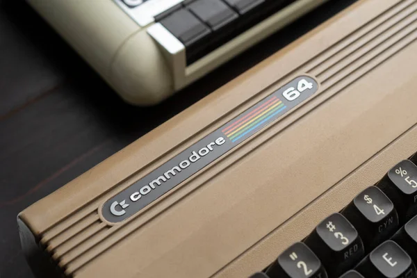 Carrara Italien Mars 2023 Detalj Commodore Dator Från 1980 Talet — Stockfoto