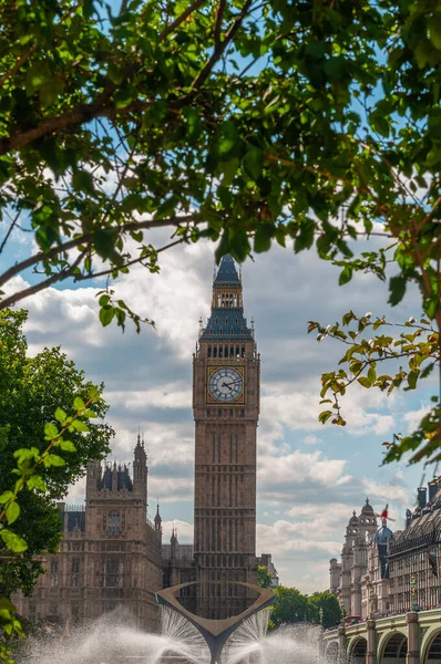 Ασυνήθιστη Θέα Του Big Ben Στο Λονδίνο Ηνωμένο Βασίλειο — Φωτογραφία Αρχείου