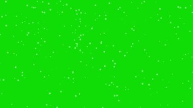 Düşen kar yeşil ekran üzerinde izole