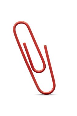 Kırmızı ataç, gölgesi olan dikey konumda