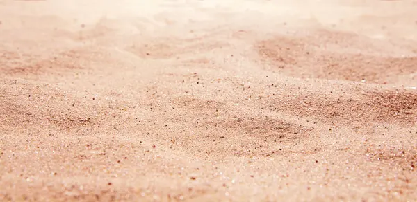 Sandstrand Textur Sommer Hintergrund Attrappe Und Kopierraum Draufsicht Und Frontansicht Stockbild