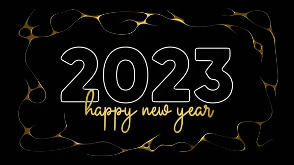 Tekst Met Groeten Voor Het Nieuwe Jaar 2023 Een Prachtige — Stockfoto