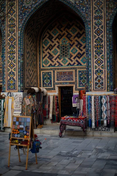Patio Mezquita Asia Central Asia Central Oriental Arquitectura Tradicional Del — Foto de Stock
