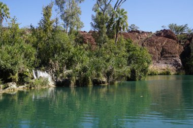Uzak Queensland 'daki Lawn Hill' in güzel zümrüt suları
