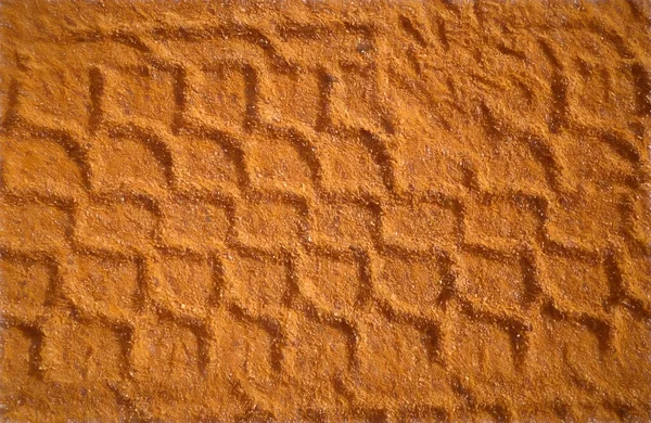 Pattern Tracks Orange Dirt Road — Stock Photo, Image