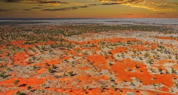 Outback Australia Tierra Roja Atardecer Tarde —  Fotos de Stock