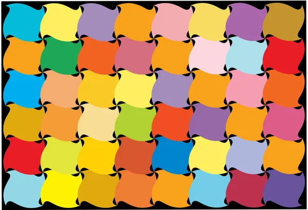 Quadrati Multicolori Con Bordi Curvi Sfondo Astratto Sfondo Luminoso Arcobaleno — Vettoriale Stock