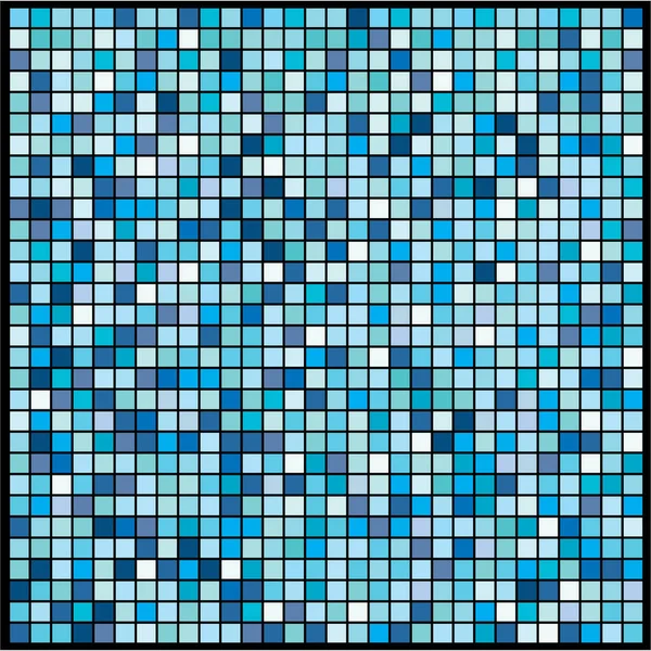 Azulejos Quadrados Azuis Diferentes Tons Azuis Fundo Vetorial — Vetor de Stock