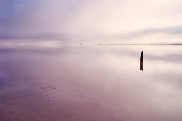 Victoria Australia Largest Inland Salt Lake View Lake Misty Morning — Stock Photo, Image