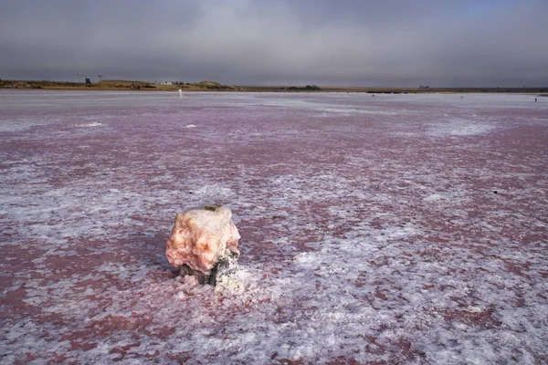 Victoria Australien Größter Salzsee Landesinneren Blick Auf See Und Salzvorkommen — Stockfoto