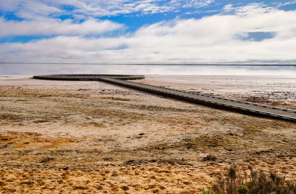 Victoria Australien Größter Salzsee Landesinneren Blick Auf See Und Aussichtsplattform — Stockfoto