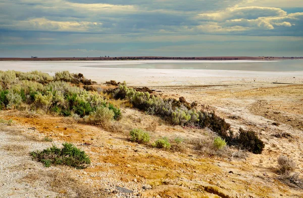 Λίμνη Tyrrell Στη Βικτώρια Της Αυστραλίας Άποψη Της Λίμνης Αλάτι — Φωτογραφία Αρχείου