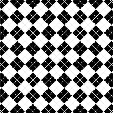 Siyah beyaz elmas şekilli argyle deseni, Harlequin veya elmas desenli