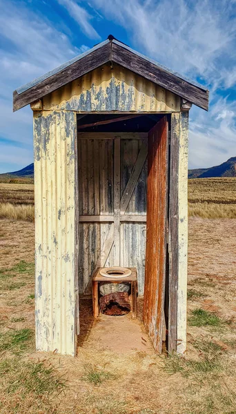 Toilette Dunny Australiano Nel Paese Dell Entroterra — Foto Stock
