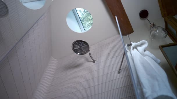Architectural Elements Bathroom Interior Skylight — Stock Video