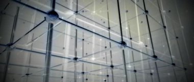 Kristal kafes şeklinde geometrik şekillerle soyutlama.