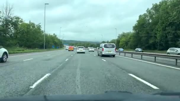 Motorway J31 Lancashire England 2023 Dirigir Para Norte Mais Longa — Vídeo de Stock
