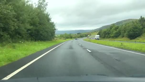 Trunk Road A590 Cumbria England 2023 Παράθυρο Θέα Αυτοκίνητο Οδήγηση — Αρχείο Βίντεο