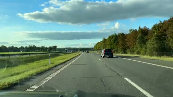 Παράθυρο Αυτοκινήτου Θέα Οδήγησης Στον Αυτοκινητόδρομο Προς Klaipeda Κοντά Στην — Αρχείο Βίντεο