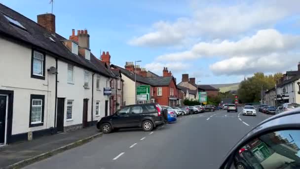 Путешествие Северному Уэльсу Вождение A494 Дороги Старом Маленьком Валлийском Городке — стоковое видео
