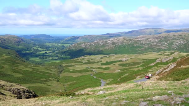Κοιτάζοντας Κάτω Στο Eskdale Valley Στο Lake District National Park — Αρχείο Βίντεο