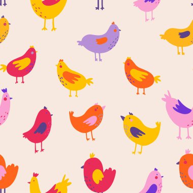 Değişik renklerde çizgi film kuşlarının canlı bir koleksiyonu ve pozları ışık arkaplanını doldurur. Bu büyüleyici yaratıklar neşeli ifadeler ve eğlenceli tasarımlar sergiliyor..