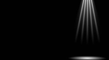 Stüdyoda çizgiler ve spot ışıkları olan koyu arkaplan, özel efekt, soyut ve desenli aydınlatma