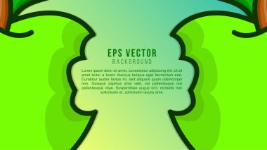 Yeşil Elma Gradyan Çizgisi Şekli Özet EPS Vektörü
