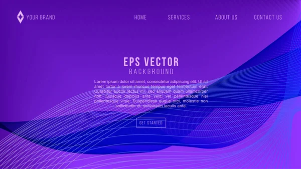 Diseño Web Degradado Púrpura Azul Fondo Abstracto Eps Vector Para — Vector de stock