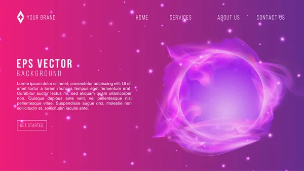 Espacio Galaxy Purple Gradient Diseño Web Resumen Fondo Eps Vector — Vector de stock
