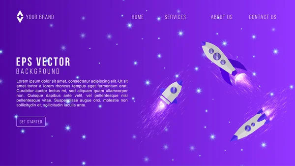 Espacio Púrpura Diseño Web Astronomía Galaxia Resumen Fondo Eps Vector — Vector de stock