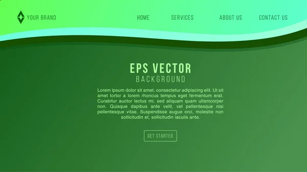 Green Leaf Diseño Web Fondo Abstracto Limonada Eps Vector Para — Vector de stock