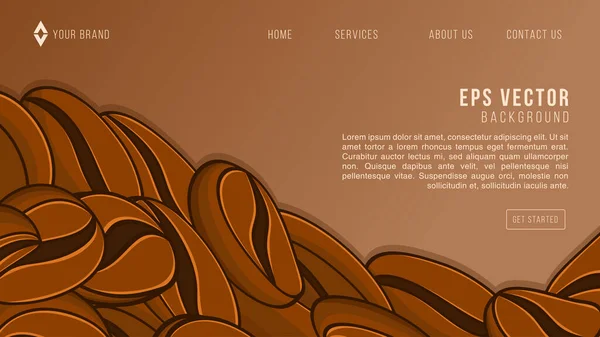 Brown Coffee Web Design Resumen Fondo Limonada Eps Vector Para — Vector de stock